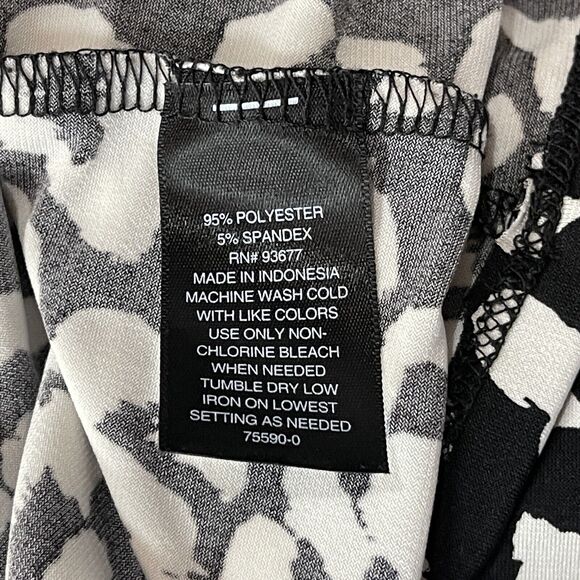 Worthington 2X-Large Top Scoop Neck Long Sleeve Stretch Side Tie Leopard Print - Picture 8 of 8